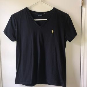 Ralph Lauren navy blue v-nech T-shirt size medium